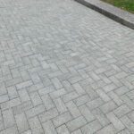 Тротуарная плитка Кирпич Б.2.П.8см 200х100х80 гранит Серый