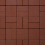 Тротуарная плитка Кирпич Б.2.П.10см 200х100х100 стандарт Красный