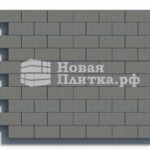 Тротуарная плитка Кирпич Б.2.П.10см 200х100х100 стандарт Серый