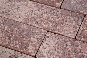 Тротуарная плитка Готика Granite FINO, Сансет, Новый город, комплект из 3-х камней, высота 80 мм