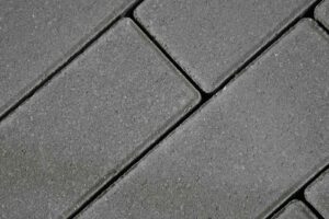 Тротуарная плитка Готика Profi, Серый, Брусчатка, 200х100х40 мм на с/ц